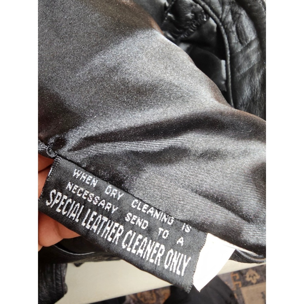 Wilsons Leather Maxima Black Leather Pants Womens 8 Y2K Straight Leg High Rise - Picture 9 of 13